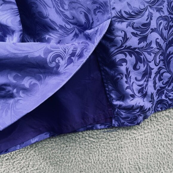 Adrianna Papell Womens Straight Skirt 22 Blue 100%‎ Silk Rear Zip Lined Vintage - Picture 5 of 9